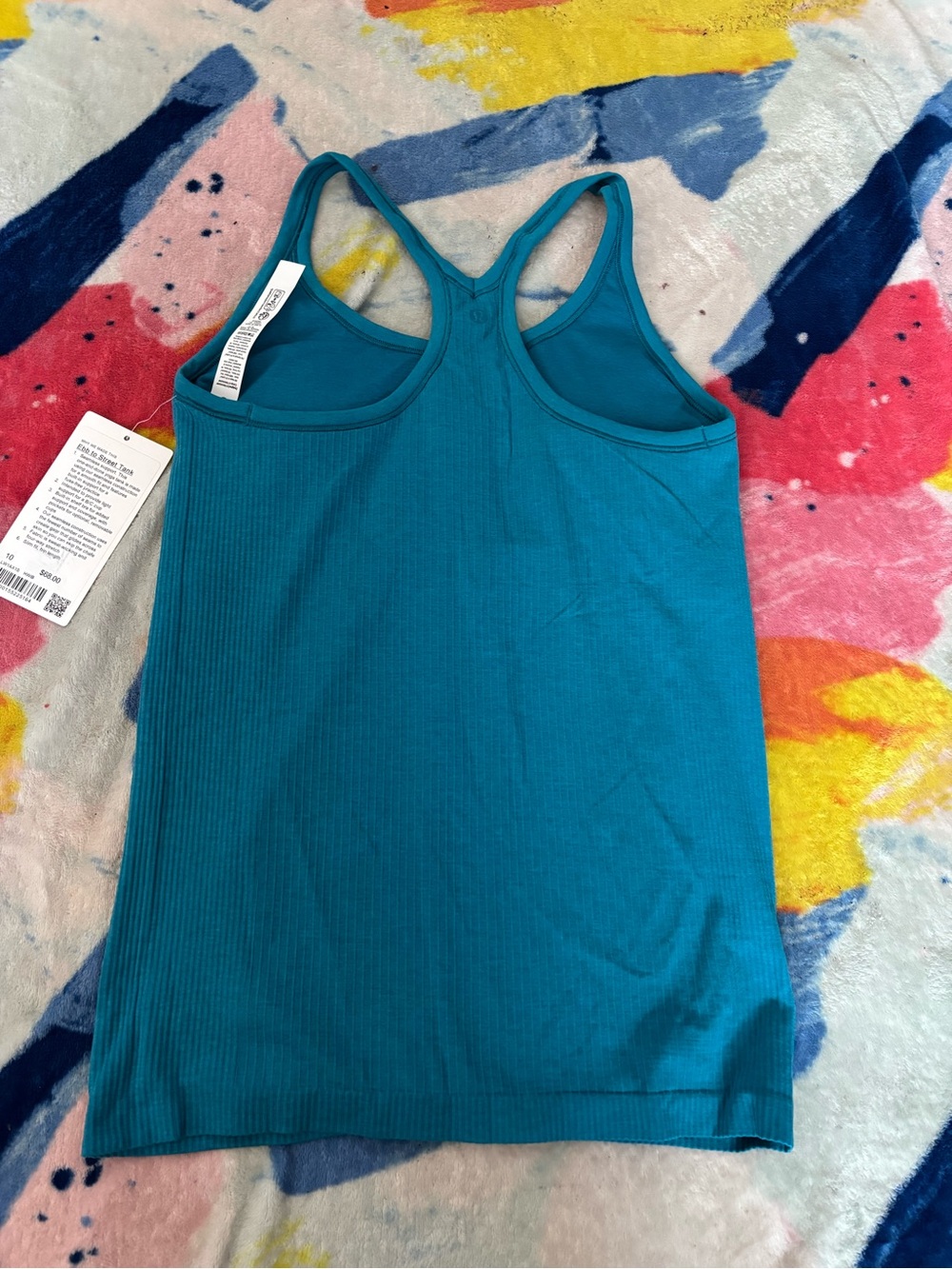 lululemon athletica Teal Ribbed Racerback Tank - Picture 2 of 3